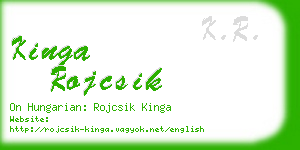 kinga rojcsik business card